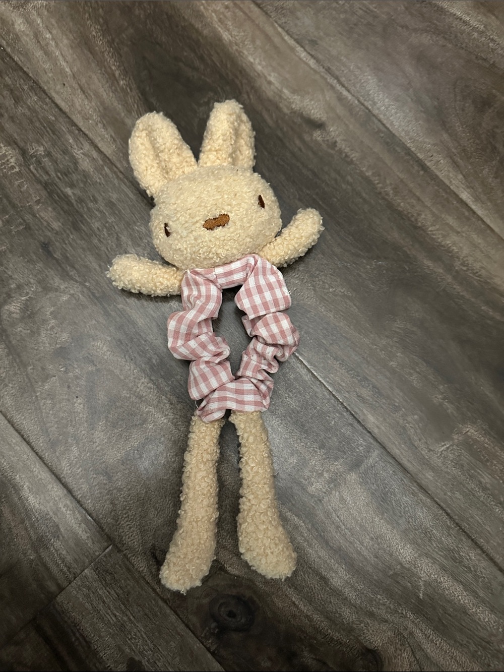 Korean Cute Plushy Rabbit Hair Scrunchie Hair Accessory